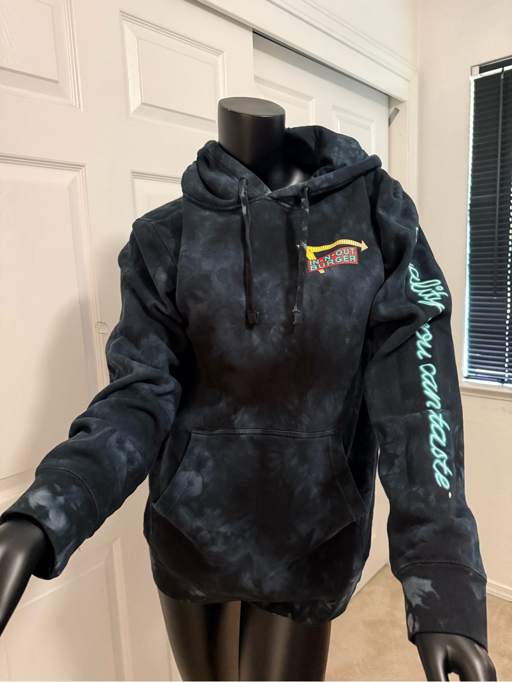 In-N-Out Black Tie-Dye Zip-Up Hoodie